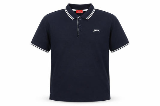 Slazenger Men’s Blue Polo Shirt Size L Regular Fit Short Sleeve