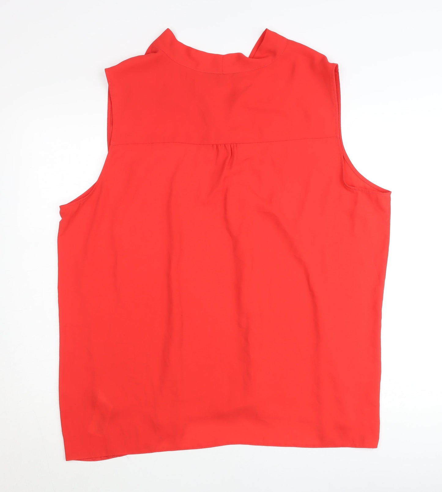 Debenhams Womens Red Plus Size 22 Sleeveless V-Neck Blouse
