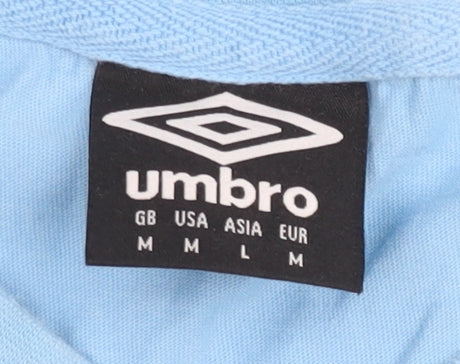 Umbro Women Blue M Basic Crew Neck Cotton T-Shirt