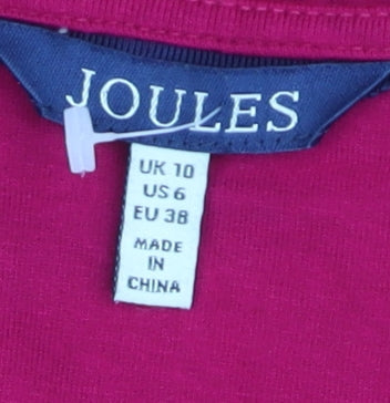 Joules Women’s Pink Polka Dot Shift Dress Size 10 Short Sleeve