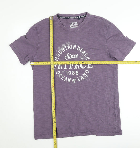 FatFace Womens Purple Cotton T-Shirt Size M Short Sleeve Casual