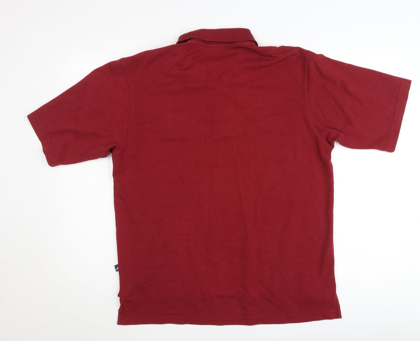 Adidas Men’s Red Polo Shirt L Cotton Short Sleeve Sports Casual