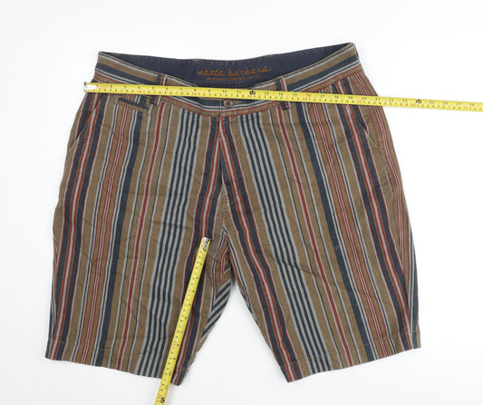 Santa Barbara Polo Club Men's Multicoloured Striped Chino Shorts Size 40
