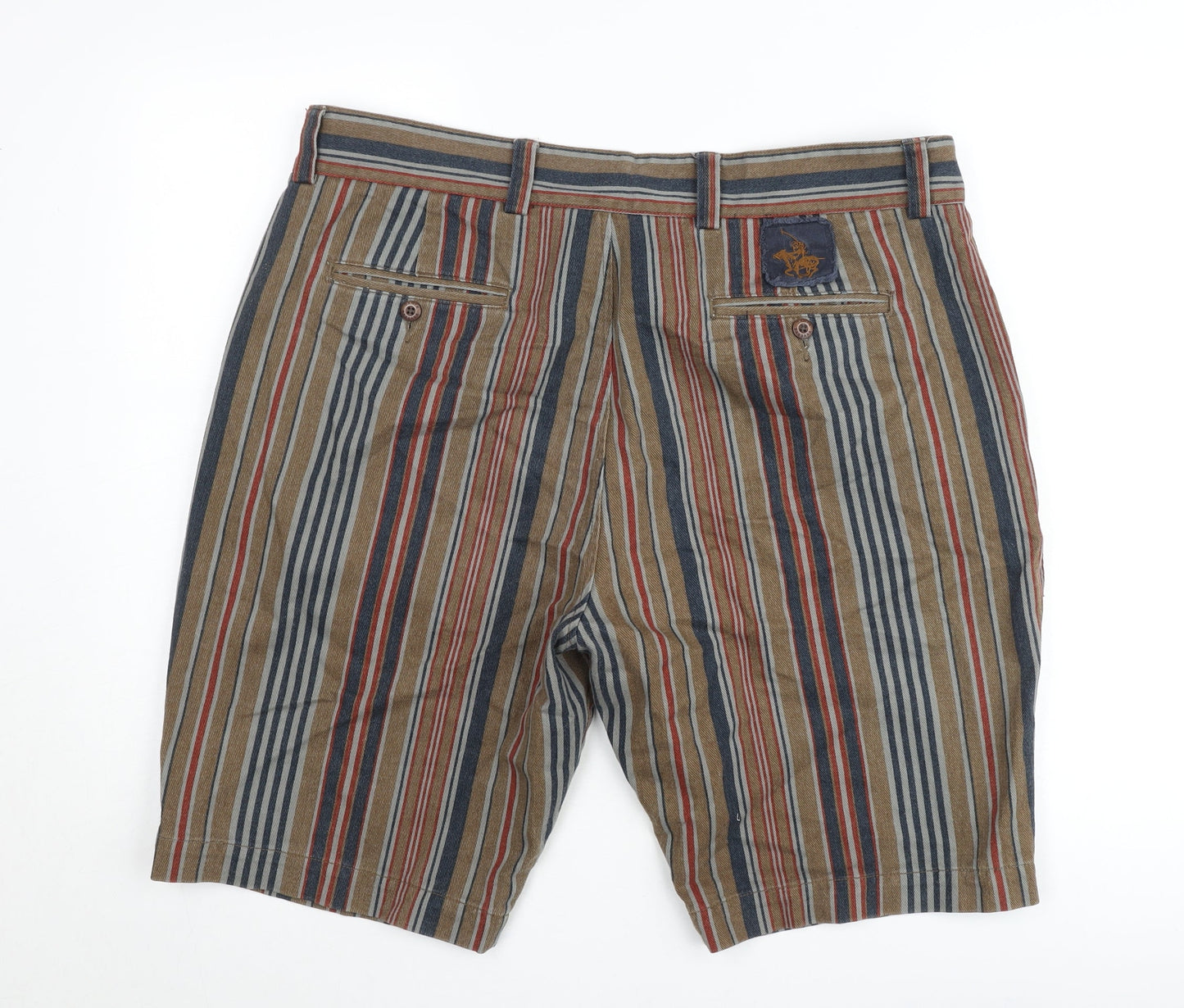 Santa Barbara Polo Club Men's Multicoloured Striped Chino Shorts Size 40