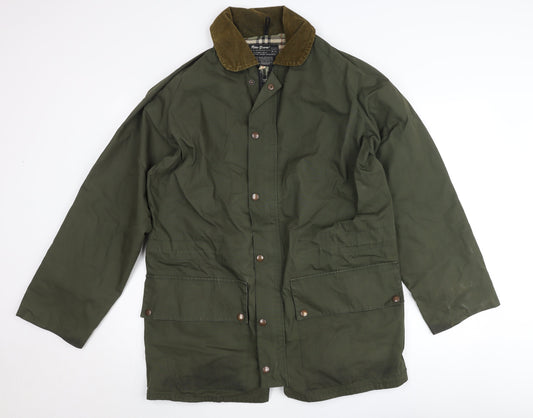 Peter Storm Men’s Green Mid-Length Waterproof Rain Coat Jacket M