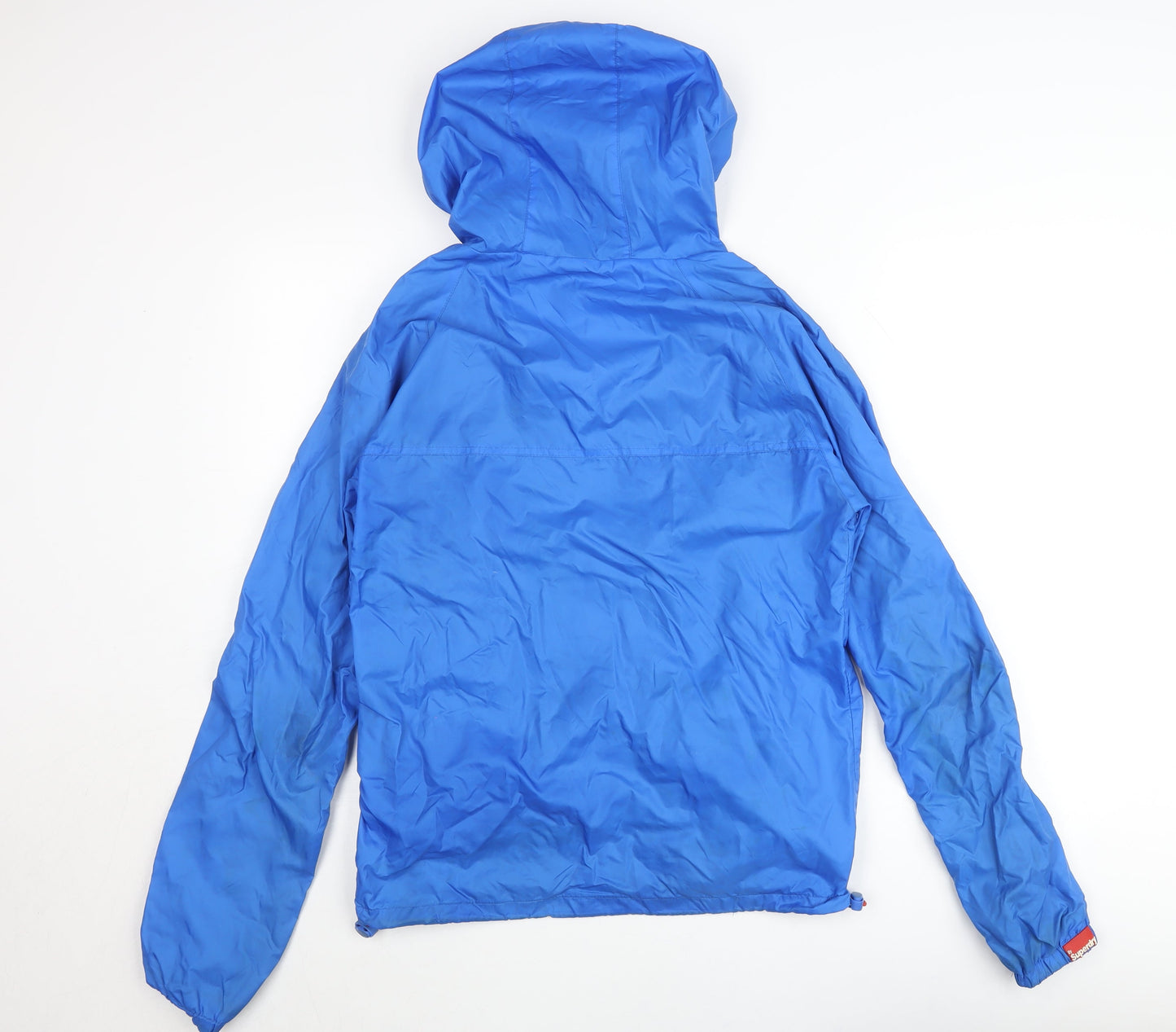 Superdry Men’s Blue Small Windbreaker Hooded Sports Jacket