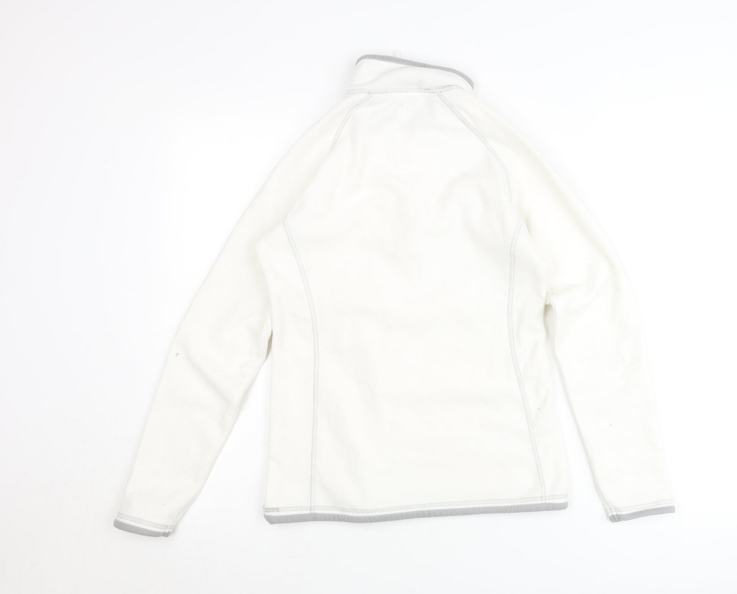 Mountain Warehouse Women’s White Fleece Jumper UK 8 Pullover High Neck