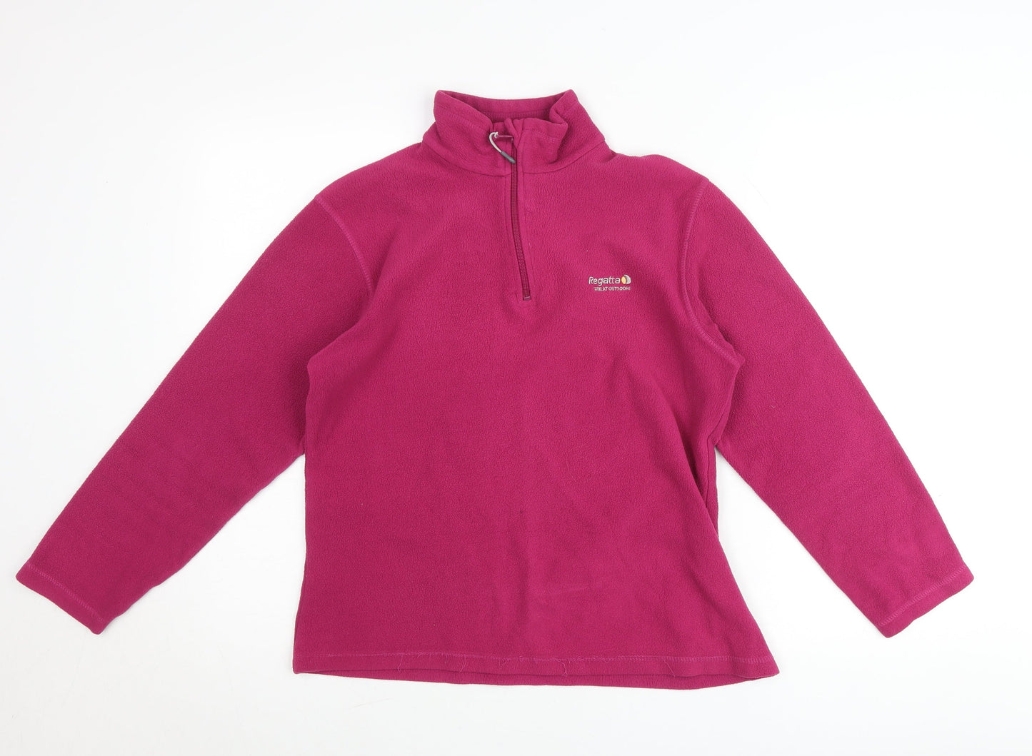 Regatta Women’s Pink Size 12 Fleece Jumper Mock Neck 1/2 Zip Pullover