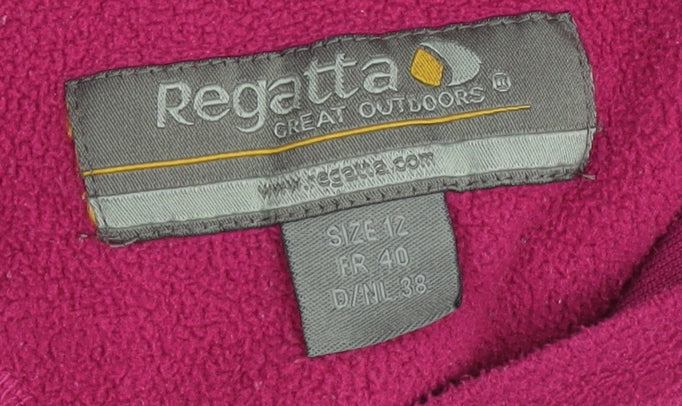 Regatta Women’s Pink Size 12 Fleece Jumper Mock Neck 1/2 Zip Pullover