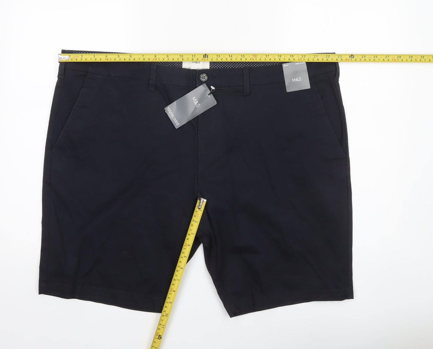 Marks and Spencer Men’s Black Chino Shorts Size 44 Regular