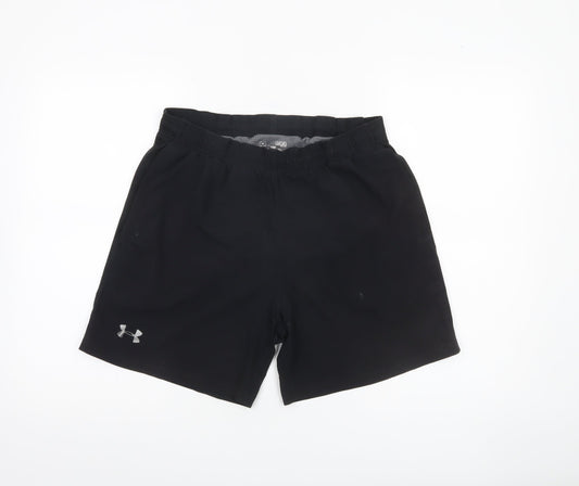 Under Armour Men’s Black Medium Athletic Shorts Gym Training