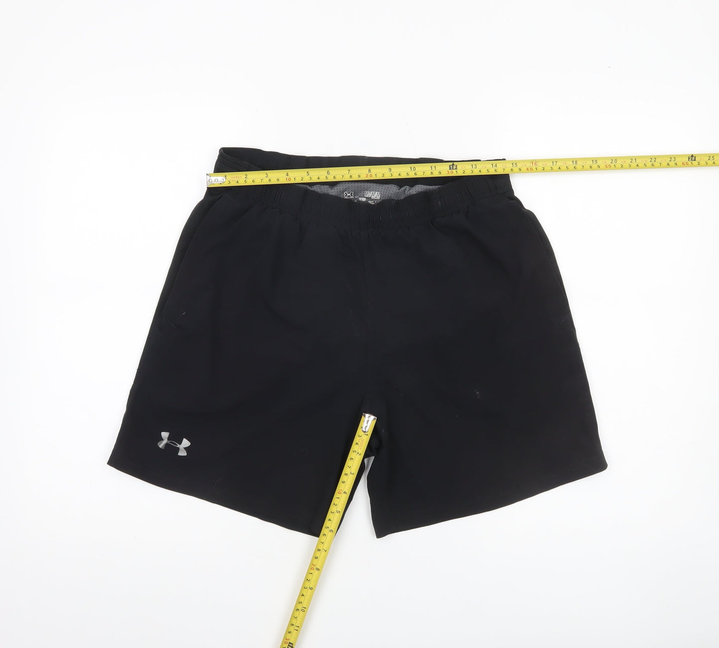 Under Armour Men’s Black Medium Athletic Shorts Gym Training