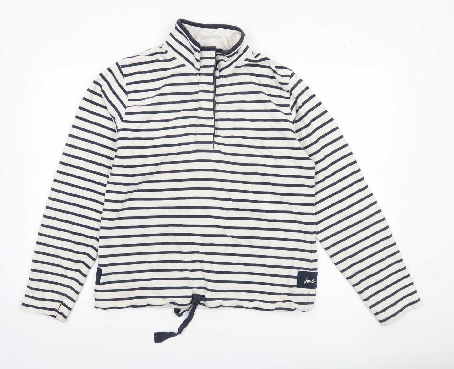 Joules Women’s Ivory Striped Pullover Sweatshirt Size 14