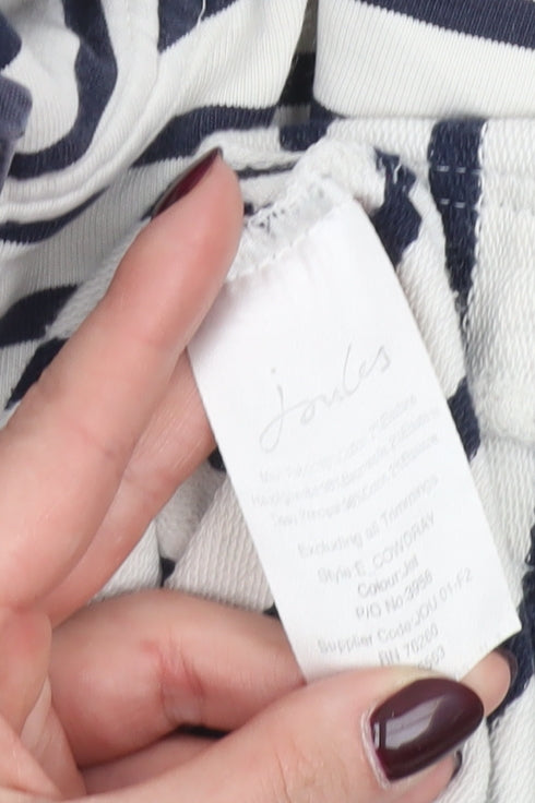 Joules Women’s Ivory Striped Pullover Sweatshirt Size 14