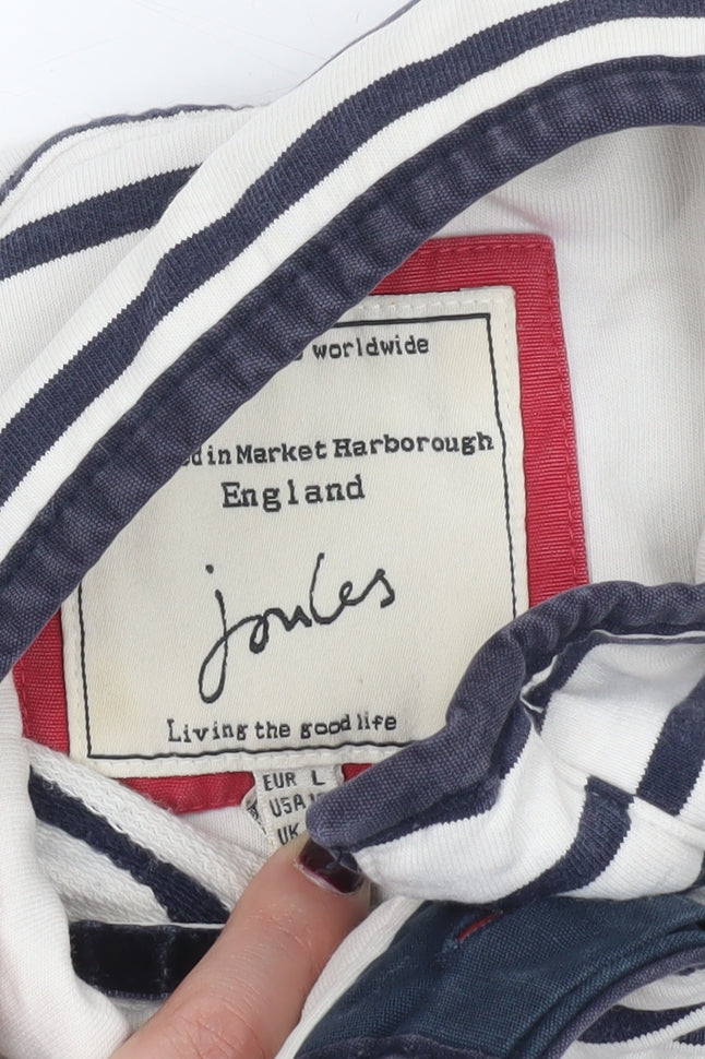 Joules Women’s Ivory Striped Pullover Sweatshirt Size 14