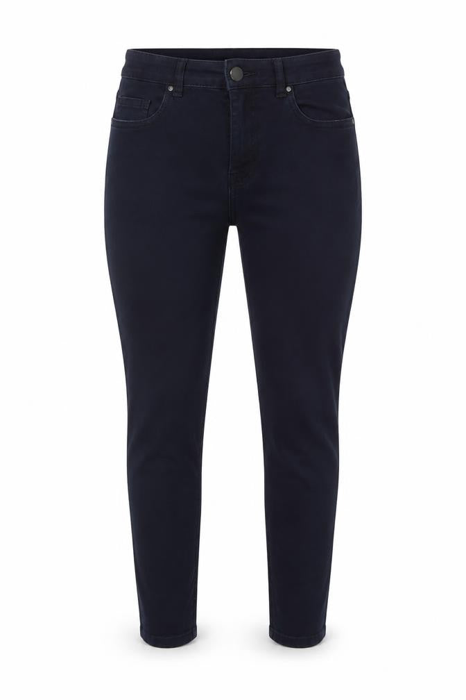 Front view of Dunnes women’s blue skinny jeans, size UK 8 slim, fit denim