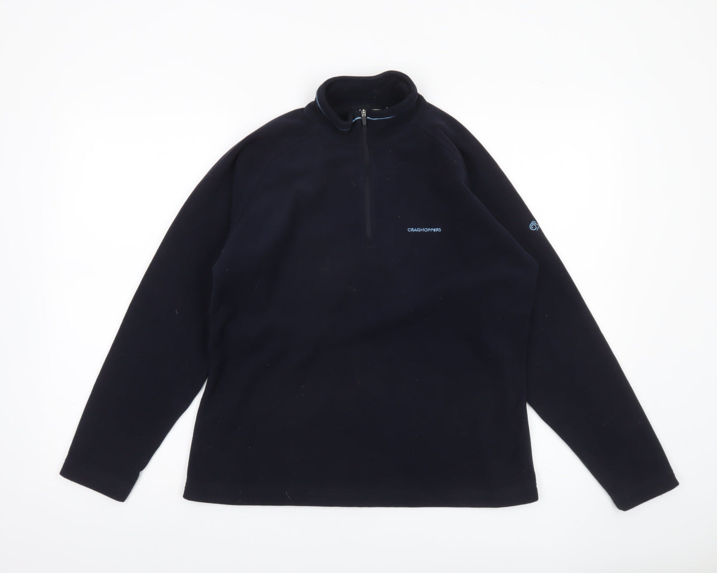 Craghoppers Women’s Black Fleece Sweatshirt UK 12 Half Zip Warm Outdoor Top