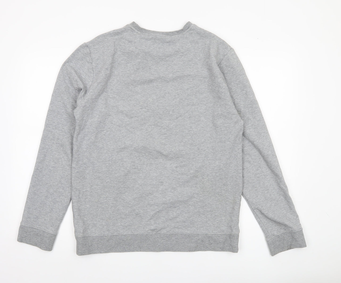 Guess Men’s Grey Slim Fit Graphic Logo Sweatshirt Size L