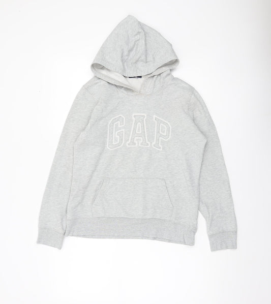 GAP Women’s Grey Pullover Hoodie Sweatshirt Size S Logo Casual
