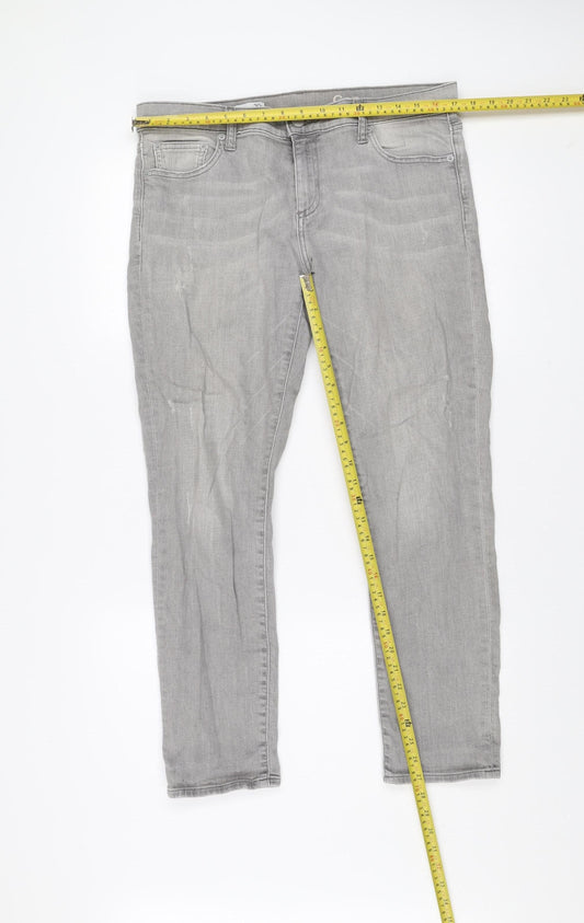 Gap 1969 Grey Slim Straight Leg Jeans Unisex Adults Size 30R