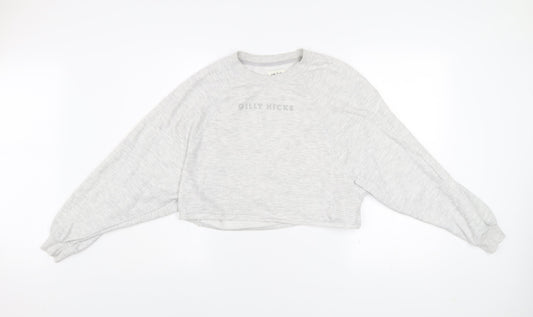 Gilly Hicks by Hollister Womens Grey XS Cropped Sweatshirt
