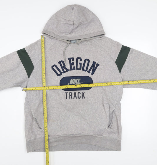 Nike Men's Grey Oregon Track Hoodie Size L Pullover Sportswear