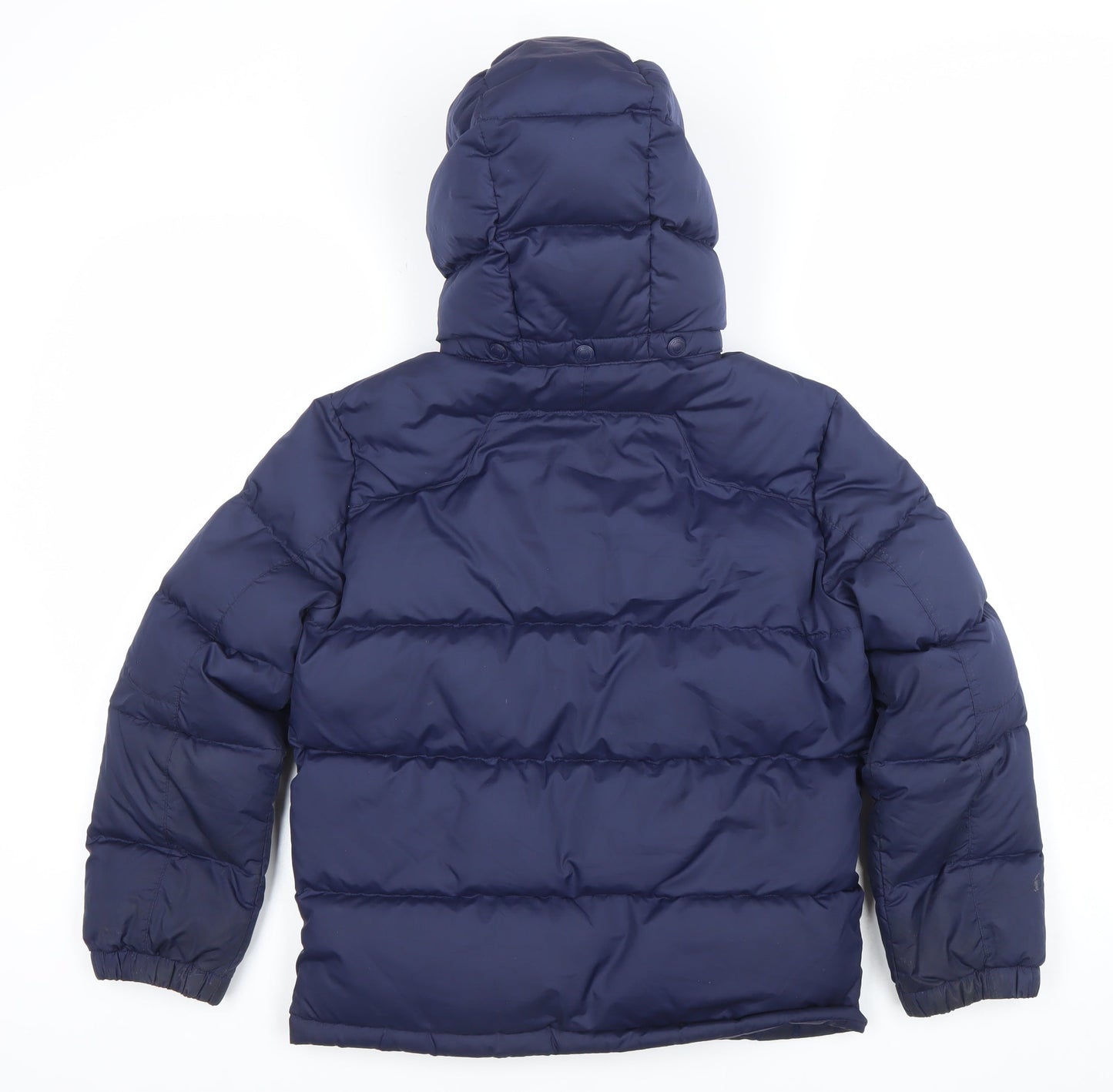 Ralph Lauren Boys Blue Puffer Jacket Hooded Down Coat Size 10-12 Years