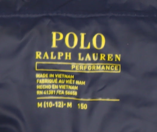 Ralph Lauren Boys Blue Puffer Jacket Hooded Down Coat Size 10-12 Years