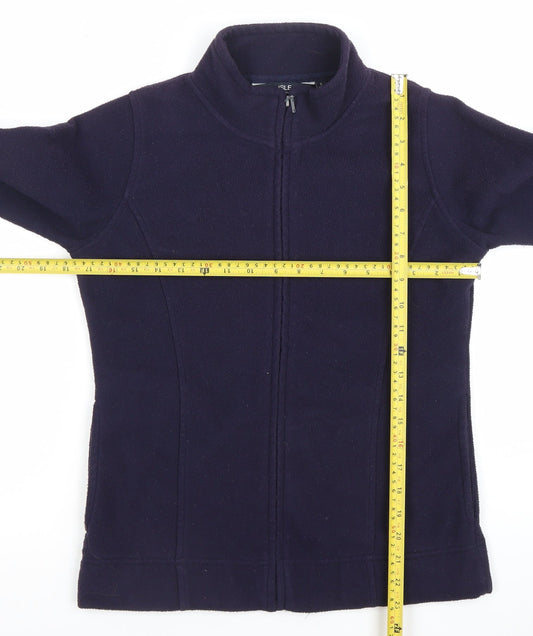 Isle Essentials Women’s Blue Fleece Full Zip Jacket Size S 10-12