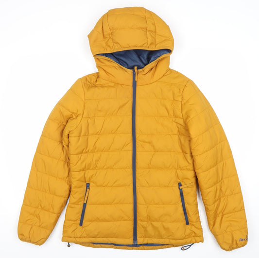 Peter Storm Women’s Yellow Hooded Puffer Jacket Size 10