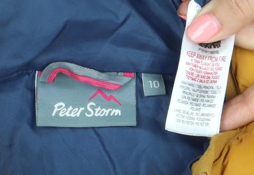 Peter Storm Women’s Yellow Hooded Puffer Jacket Size 10