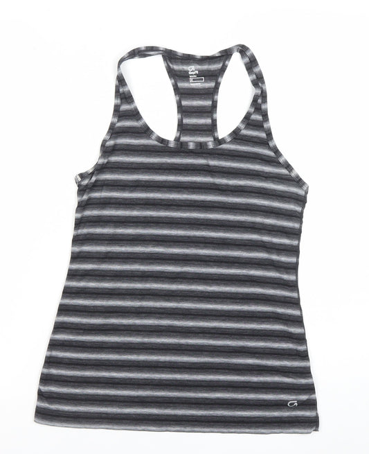 Gap Women’s Grey Striped Racerback Tank Top Slim Fit Size S