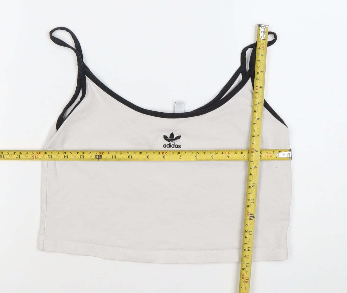Adidas Womens White Tank Top Size 10 Camisole Slim Fit