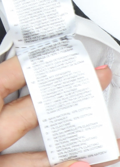 Adidas Womens White Tank Top Size 10 Camisole Slim Fit