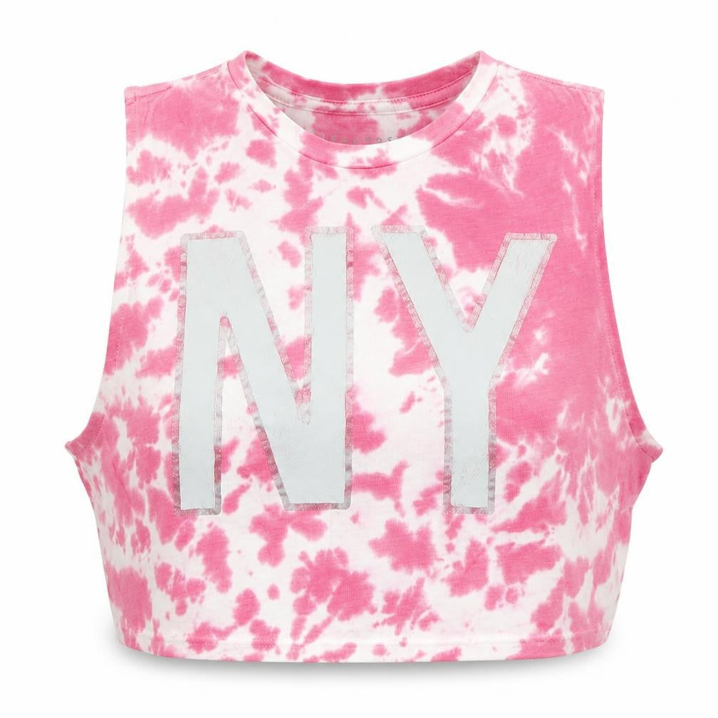 Aeropostale Womens Pink Tie Dye Cropped Tank Top XS
