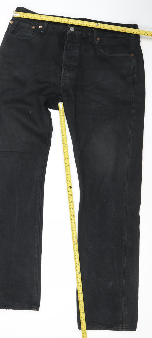 Levi's 501 Men's Black Regular Straight Denim Jeans W36 L34