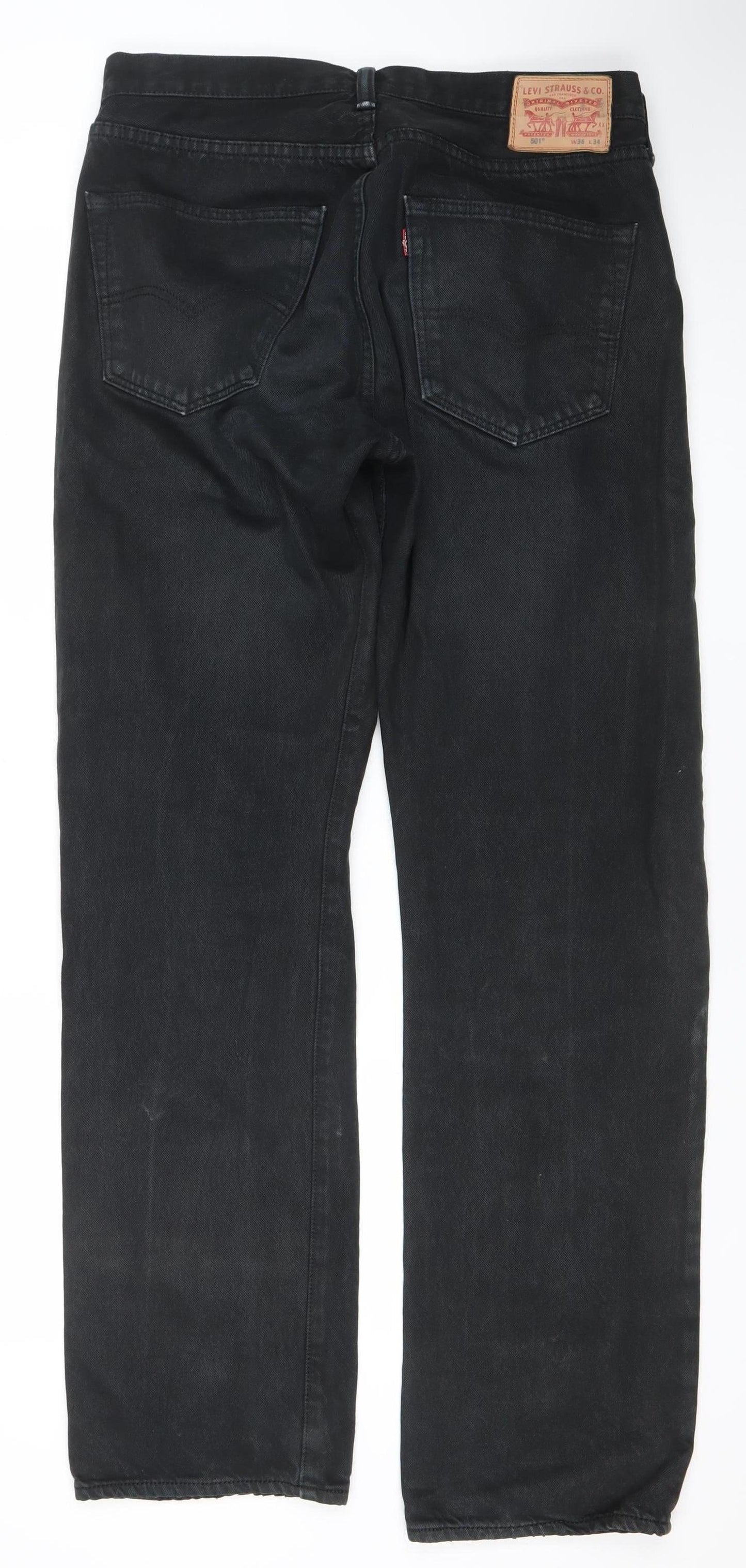 Levi's 501 Men's Black Regular Straight Denim Jeans W36 L34
