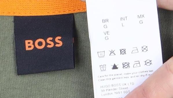 Hugo Boss Men’s Green Logo T-Shirt Size L Cotton Crew Neck