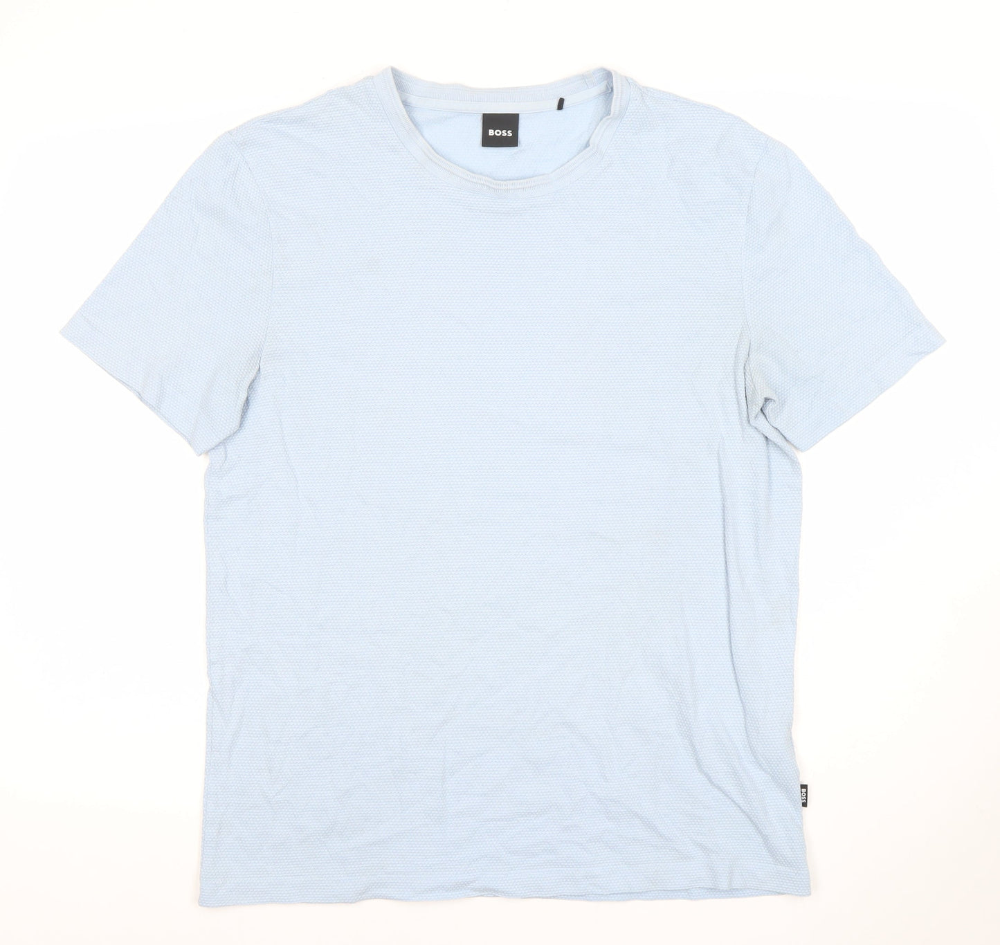 Hugo Boss Men’s Blue Crew Neck Short Sleeve Cotton T-Shirt L