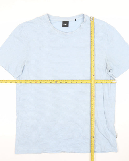 Hugo Boss Men’s Blue Crew Neck Short Sleeve Cotton T-Shirt L