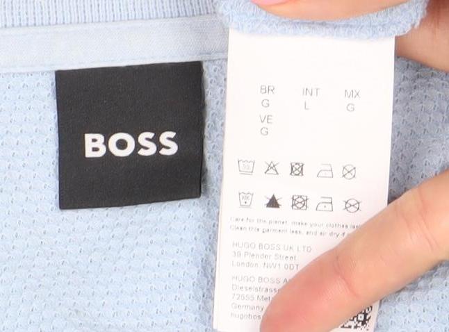 Hugo Boss Men’s Blue Crew Neck Short Sleeve Cotton T-Shirt L