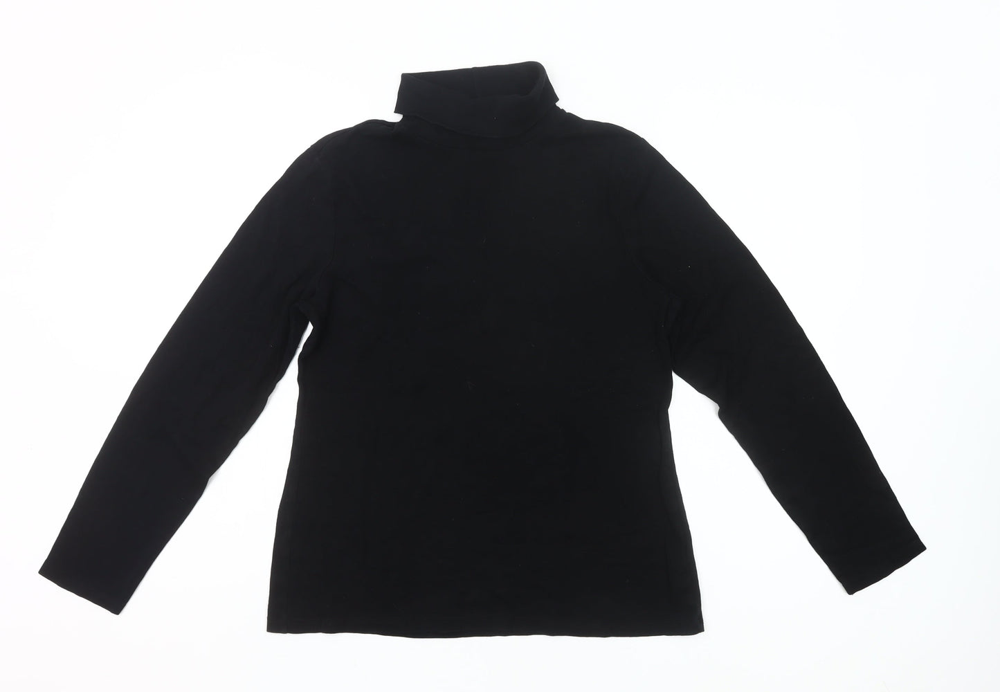 Dorothy Perkins Women’s Black Roll Neck Cotton Long Sleeve UK18