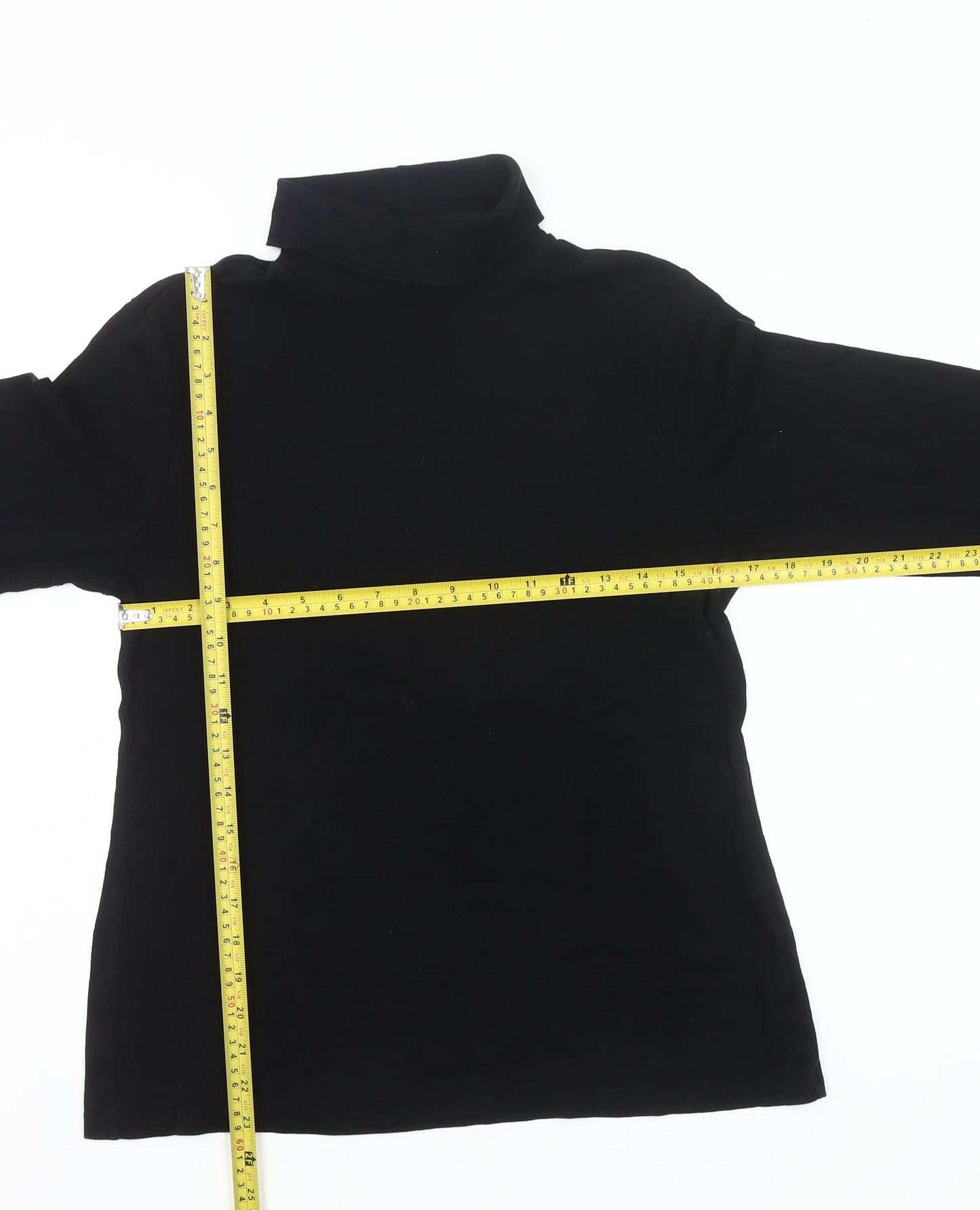 Dorothy Perkins Women’s Black Roll Neck Cotton Long Sleeve UK18