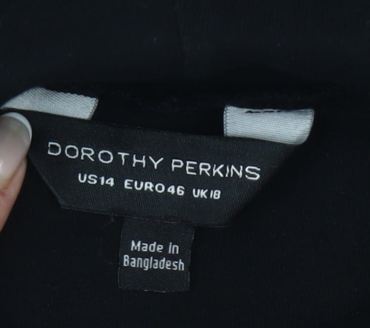 Dorothy Perkins Women’s Black Roll Neck Cotton Long Sleeve UK18