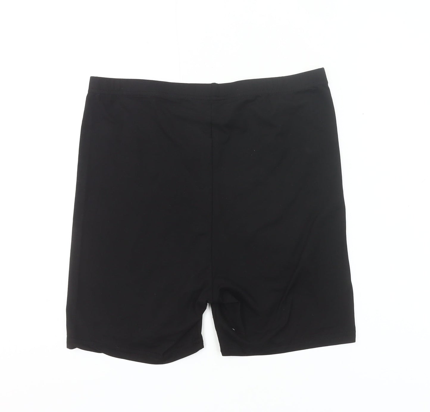 SHEIN Women’s Black Biker Shorts L Slim Fit Stretch Jersey Activewear