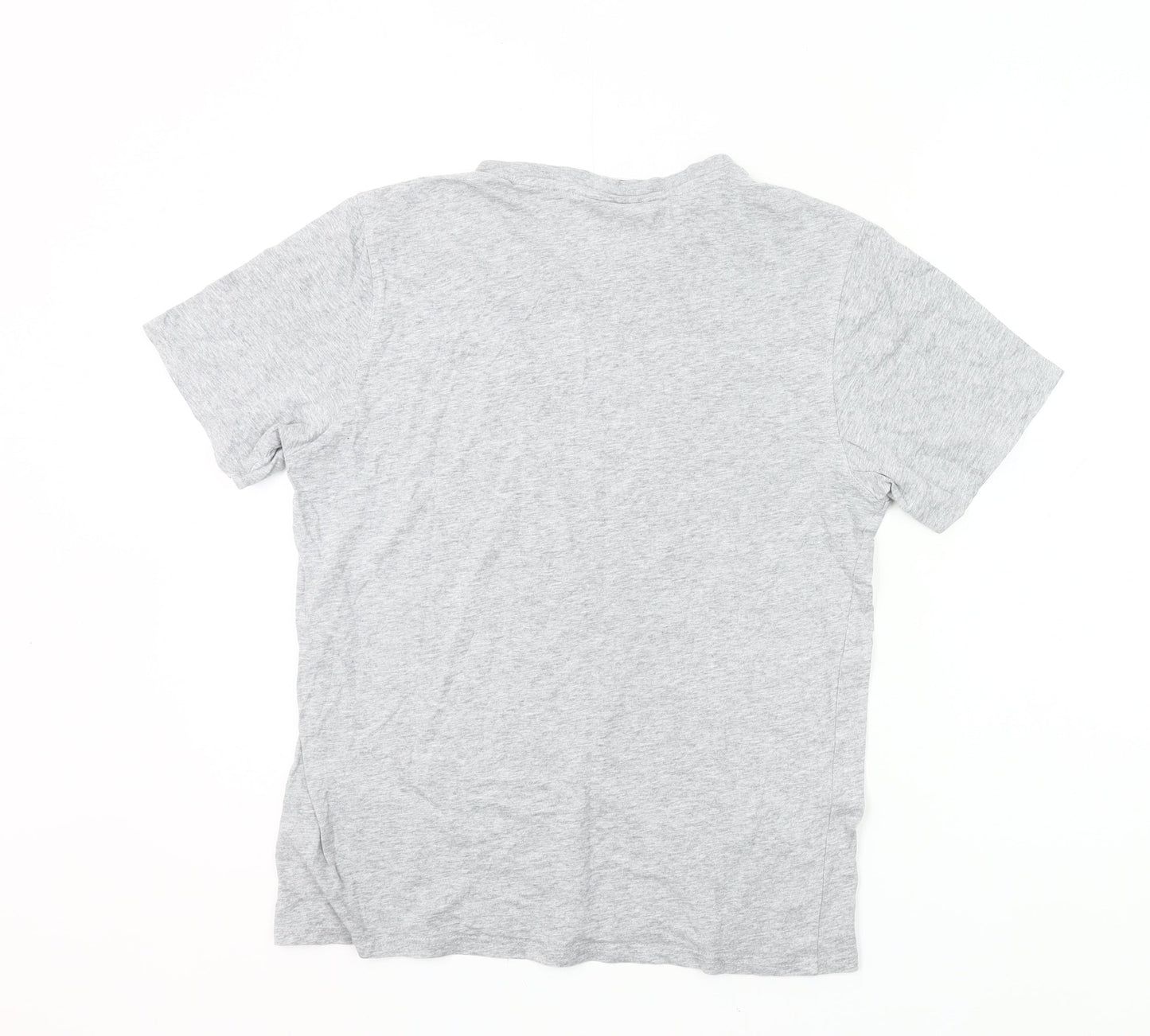 FILA Men's Grey Small Crew Neck Short Sleeve Cotton T-Shirt