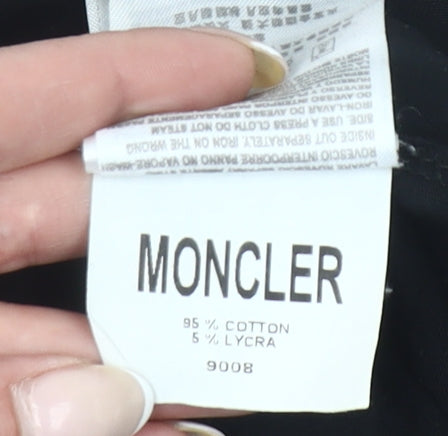 Moncler Men's Black XL Designer Logo Graphic Cotton T-Shirt