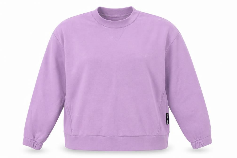 Front view of Dunnes Women’s Lilac Sweatshirt Medium Viscose Blend