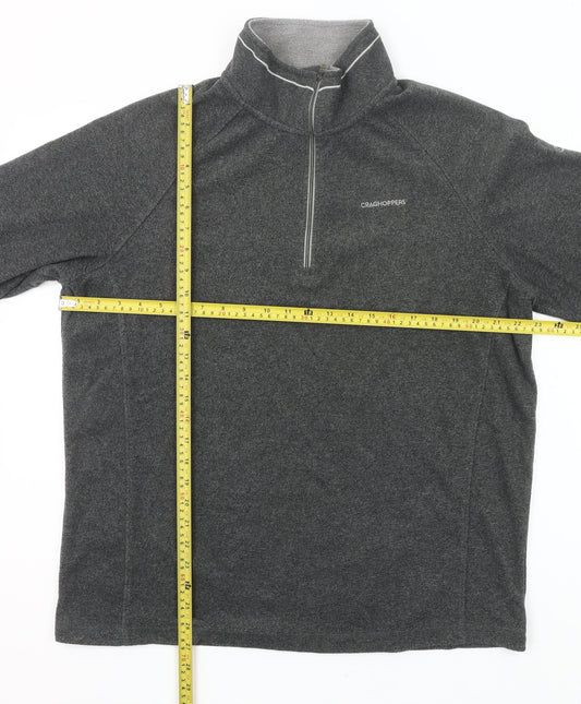 Craghoppers Men’s Grey XL Fleece Pullover 1/4 Zip Sweatshirt Outdoor