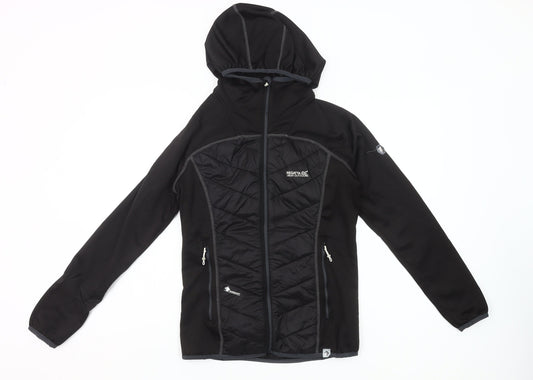 Regatta Women Black Size 12 Soft Shell Hooded Jacket Outdoor